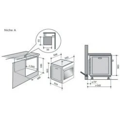 DE DIETRICH Four Pyrolyse Encastrable Blanc 73L Multifonction Porte Froide 9 Modes De Cuisson - Blanc -De Dietrich Soldes 29974032 4