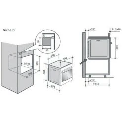 DE DIETRICH Four Pyrolyse Encastrable Inox 73L Multifonction Porte Froide 9 Modes De Cuisson - Inox -De Dietrich Soldes 29974102 5