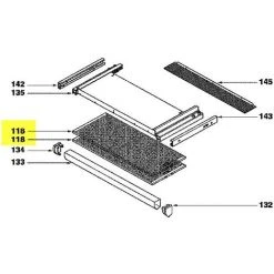 FILTRE GRAISSE/EMBOUT METAL X1 POUR HOTTE DE DIETRICH - 77X8771