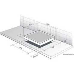 Table De Cuisson à Induction 65cm 3 Feux 7400kw Noir - Dpi7570xt - De Dietrich - Noir -De Dietrich Soldes 54088667 4